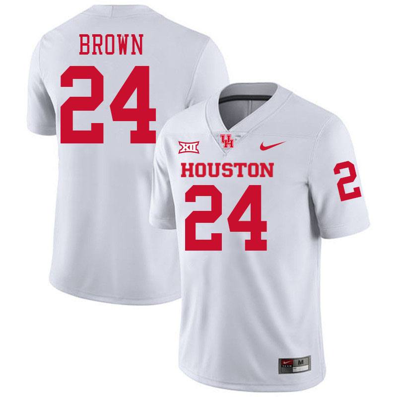 Wrook Brown Houston Cougars Jersey,Houston Cougars #24 Wrook Brown Jersey Youth College Uniforms-Whi Wrook Brown Houston Cougars Jersey,Houston Cougars #24 Wrook Brown Jersey Youth College Uniforms-Whi